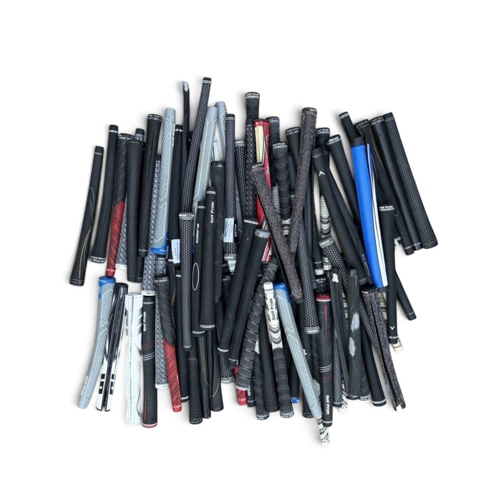 LOT Of 100 Assorted BROKEN Golf Club Grips, for DIY Projects